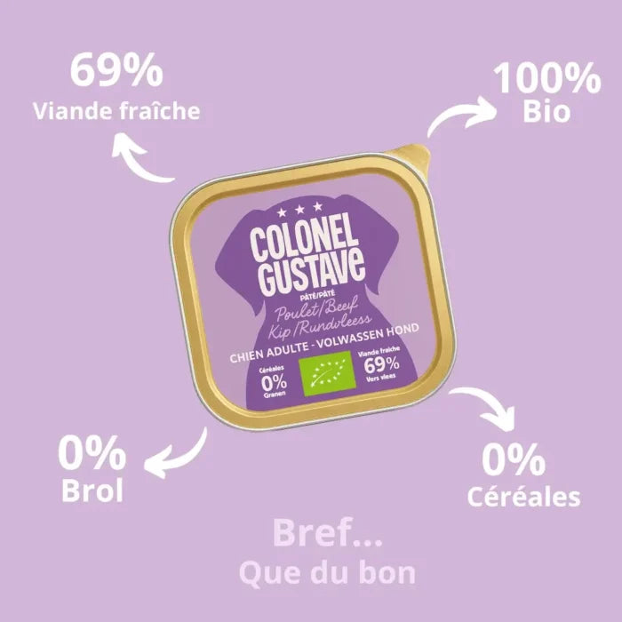 PÂTÉES - Poulet et Boeuf 150g