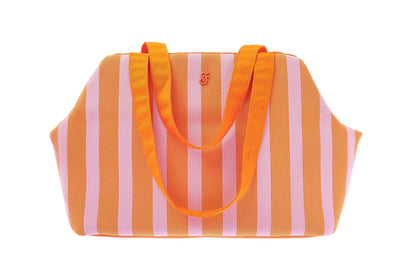 SAC DE TRANSPORT ÉTÉ - Rayé orange et rose