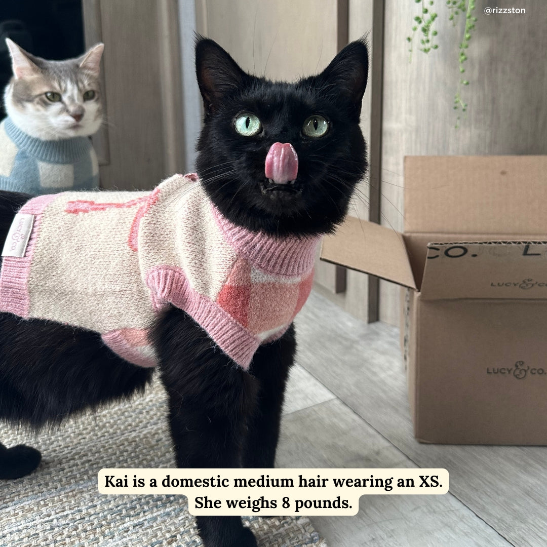 PULL POUR CHIENS ET CHATS - Noeud rose