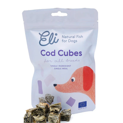 Cubes de peau de morue séchée - 100 % naturels