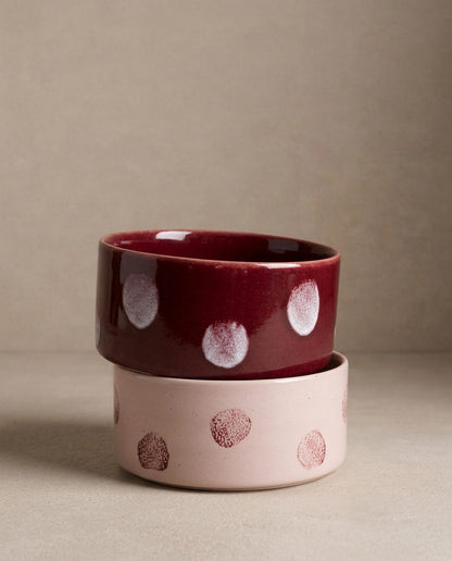 LOT DE 2 GAMELLES EN CÉRAMIQUE - Pops dot