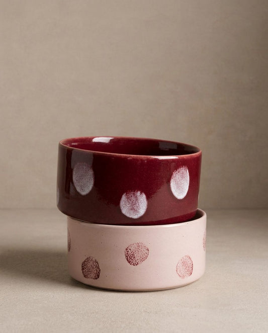 LOT DE 2 GAMELLES EN CÉRAMIQUE - Pops dot