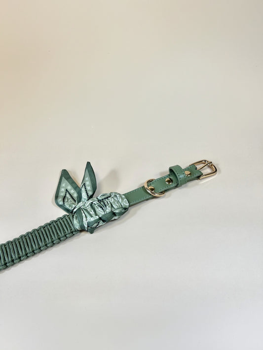 COLLIER BANDANA EN SIMILICUIR - Kaki