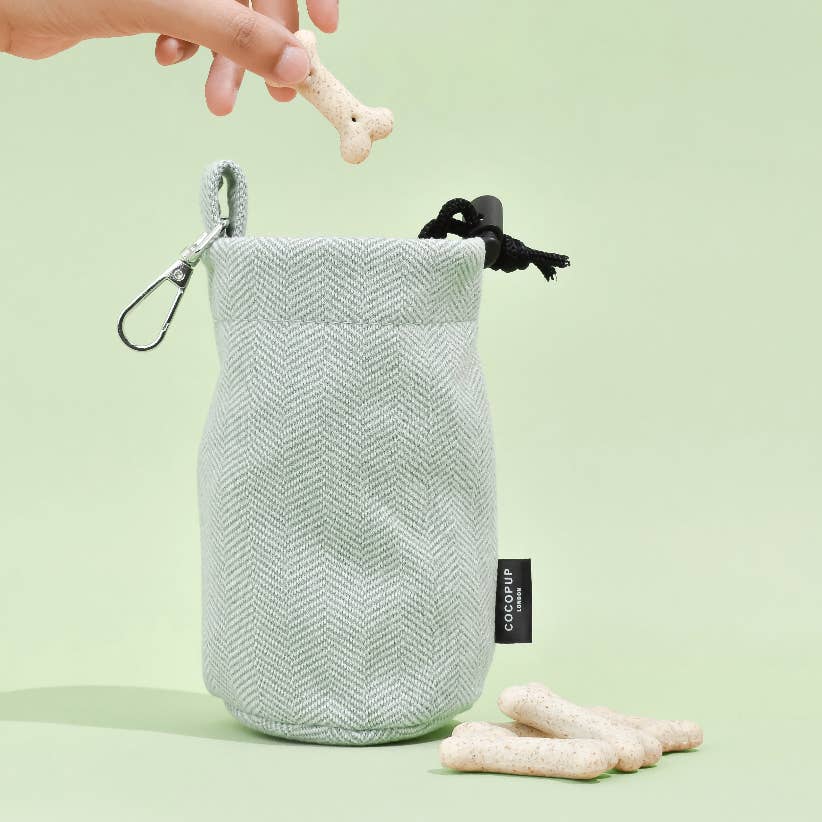 POCHETTE A FRIANDISES - Tweed vert d’eau