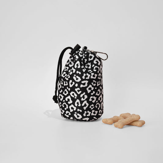 POCHETTE A FRIANDISES - Léopard noir et blanc