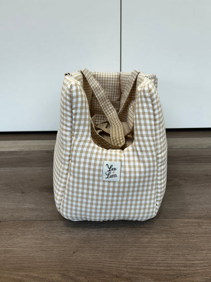 SAC TRANSPORT - Vichy beige