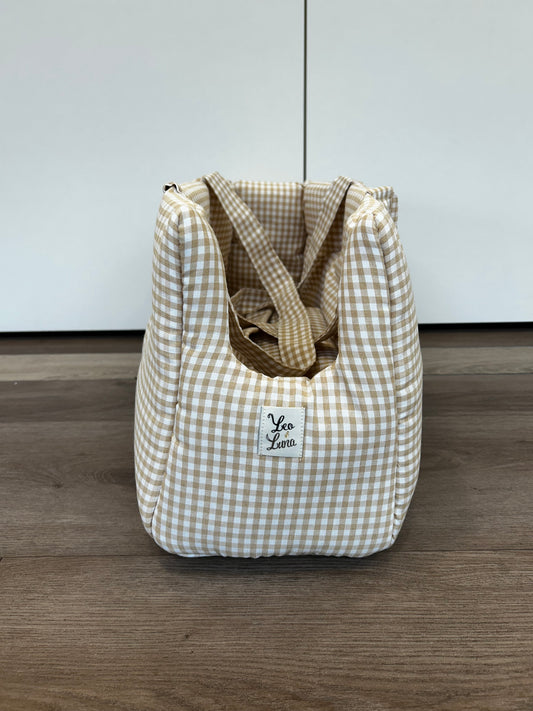 SAC TRANSPORT - Vichy beige