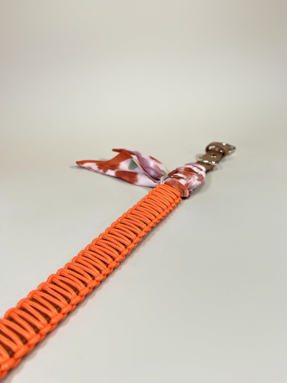 COLLIER BANDANA EN SIMILI CUIR - Marron