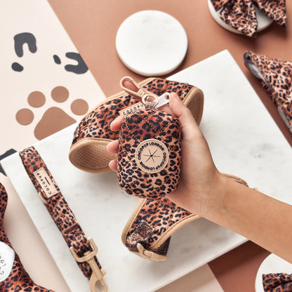 PORTE SAC A CROTTE - Matelassé léopard