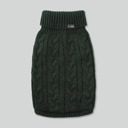 Pull en maille torsadée - Vert