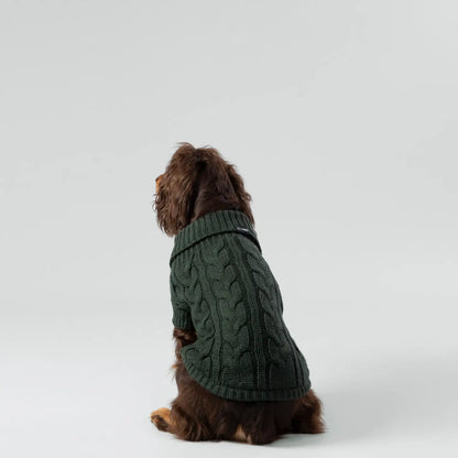 Pull en maille torsadée - Vert